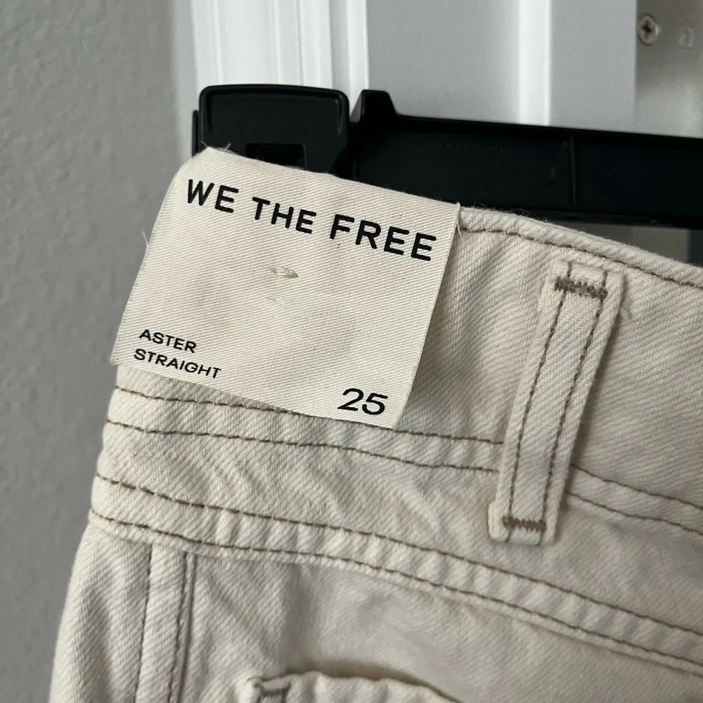 Free People Aster Straight Ivory Jeans - Picture 5 of 7